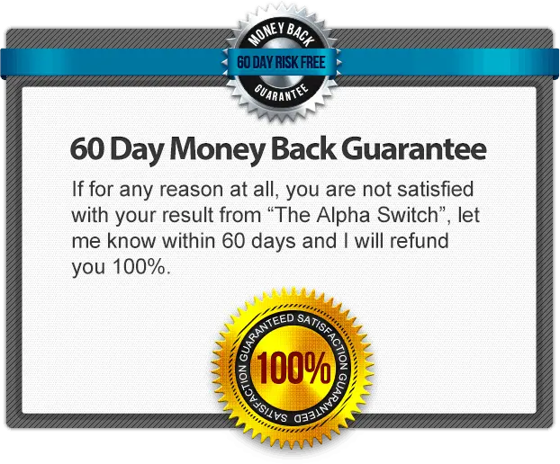 Alpha Switch Money back guarantee